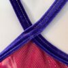 GK DANCE CHEER SKATE ADULT SMALL PINK TIE FOIL VELVET STRAP HALTER TOP Sz AS NWT - Image 3