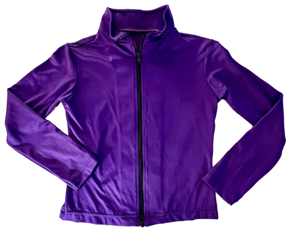 GK WARM UP JACKET ADULT SMALL PURPLE NYLON/SPANDEX ZIP FRONT GYM DANCE CHEER S - Image 4