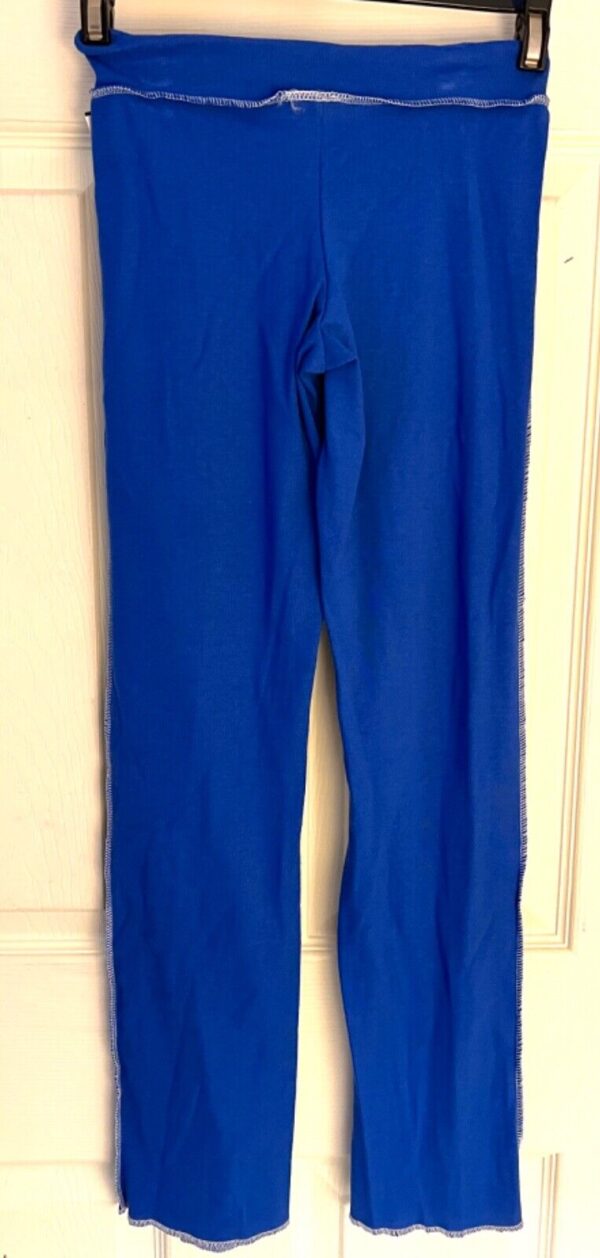 GK â€œTUMBLEâ€ GRAPHIC GIRLS SMALL BLUE COTTON ATHLETIC LOUNGE STRIPES PANTS SZ S - Image 9