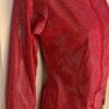 GK WARM UP JACKET ADULT SMALL RED SPARKLE FOIL ZIP FRONT GYMNASTIC DANCE CHEER S - Image 3