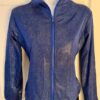 GK WARM UP JACKET ADULT SMALL BLUE SPARKLE FOIL ZIP FRONT GYM DANCE CHEER S