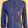 GK WARM UP JACKET ADULT SMALL BLUE SPARKLE FOIL ZIP FRONT GYM DANCE CHEER S - Image 2
