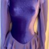GK ELITE ICE FIGURE SKATE LADIES X-SMALL CHIFFON JA LgS PURPLE VELVET DRESS AXS