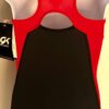 GYMTEK GK GIRLS MEDIUM BLACK RED TECHMESH GK GYMNASTIC TANK WORKOUT LEOTARD CM - Image 3
