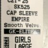 GK ICE FIGURE SKATE DRESS GIRLS LARGE CAP SSLV PURPLE VELVET EMPIRE WAIST CL NWT - Image 4