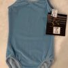 GK  BALLET BLUE CHILD SMALL BASIC VELVET BALLET DANCE GYM TANK LEOTARD CS NWT!