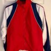 GK WARM UP JACKET ADULT SMALL NAVY RED WHITE MICROFIBER GYMNASTICS CHEER Sz S