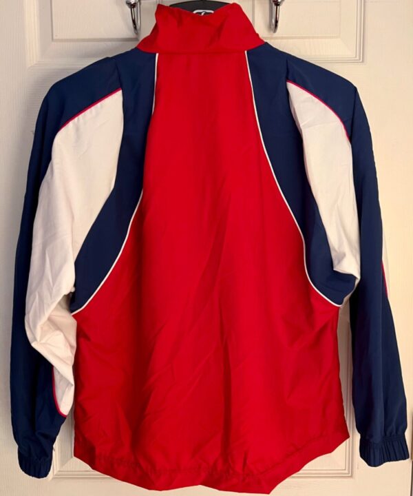 GK WARM UP JACKET ADULT SMALL NAVY RED WHITE MICROFIBER GYMNASTICS CHEER Sz S - Image 4