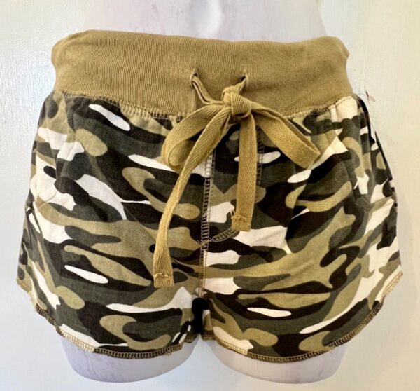 CAMOUFLAGE COTTON JUNIOR SMALL (3-5) CAMO PRINT SHORTS W/ TIES Sz JR S NWT! - Image 2