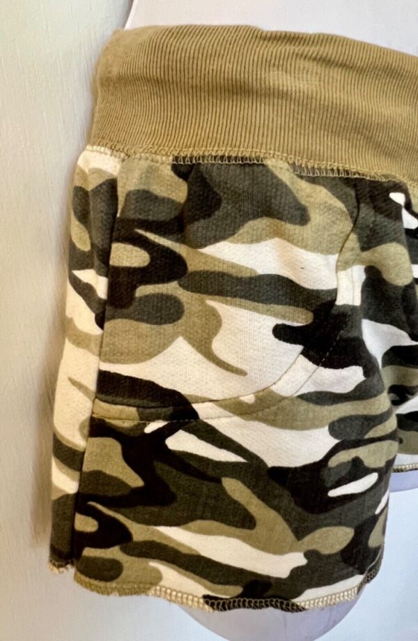 CAMOUFLAGE COTTON JUNIOR SMALL (3-5) CAMO PRINT SHORTS W/ TIES Sz JR S NWT! - Image 3