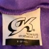 GK ELITE ICE FIGURE SKATE LADIES X-SMALL CHIFFON JA LgS PURPLE VELVET DRESS AXS - Image 8