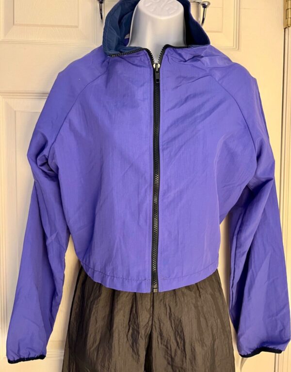 GK WARM UP JACKET UNISEX ADULT SMALL PURPLE SUPPLEX NYLON GYMNASTICS CHEER Sz S