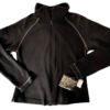 GK MICROFLEECE SKATE JACKET ADULT SMALL BLACK RAGLAN SLV CONTRAST STITCH ZIP S - Image 7
