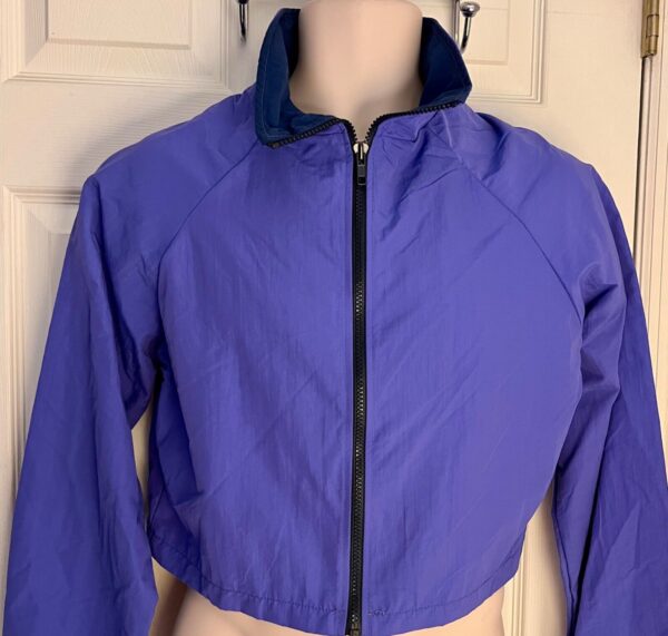 GK WARM UP JACKET UNISEX ADULT SMALL PURPLE SUPPLEX NYLON GYMNASTICS CHEER Sz S - Image 4