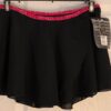 GK DANCE BALLET LADIES MEDIUM BLACK GEORGETTE FOIL WAIST FAUX WRAP SKIRT Sz M