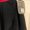 GK DANCE BALLET LADIES MEDIUM BLACK GEORGETTE FOIL WAIST FAUX WRAP SKIRT Sz M - Image 2