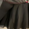 GK DANCE BALLET LADIES MEDIUM BLACK GEORGETTE FOIL WAIST FAUX WRAP SKIRT Sz M - Image 3