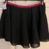 GK DANCE BALLET LADIES MEDIUM BLACK GEORGETTE FOIL WAIST FAUX WRAP SKIRT Sz M - Image 4