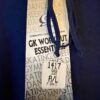 GK KAVIO ADULT LARGE NAVY COTTON â€œGYMNASTICS" PRINT SWEAT SHORTS DRAWSTRING SZ L - Image 2