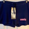 GK KAVIO ADULT LARGE NAVY COTTON â€œGYMNASTICS" PRINT SWEAT SHORTS DRAWSTRING SZ L - Image 6