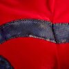 GK ELITE LgSLV LADIES SMALL RED VELVET BLUE FOIL GYMNASTICS DANCE LEOTARD SZ S - Image 3