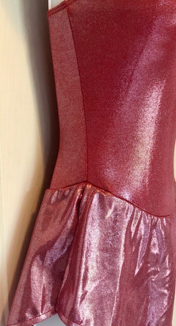 GK HALTER ICE SKATE ADULT SMALL RED TWILIGHT FOIL RED VELVET DRESS Sz AS NWT! - Image 3