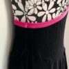 GK FIGURE SKATE DRESS ADULT SMALL SLVLS MATTE TRICOT FLORAL PRINT BLCK VELVT AS - Image 5
