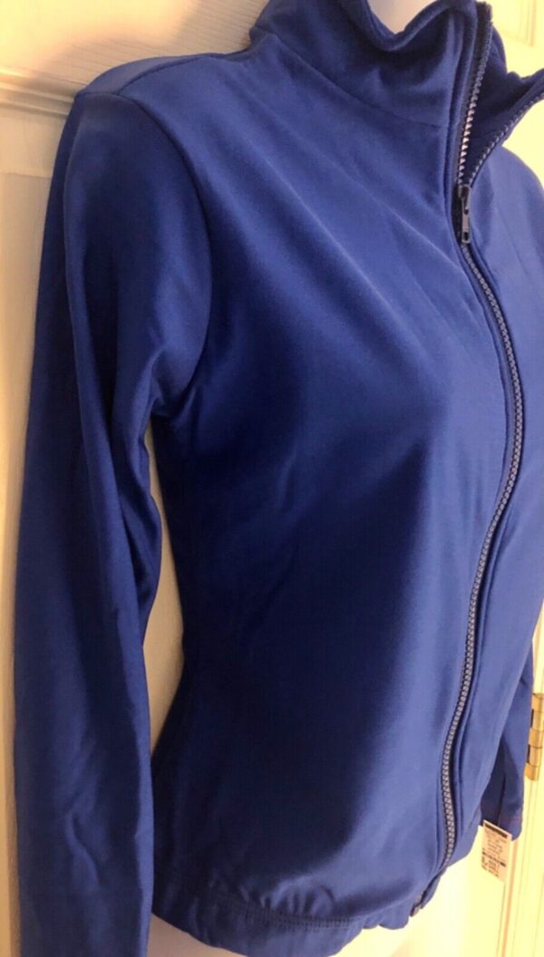 GK ROYAL LgS ZIP UP ADULT SMALL BRUSH TRICOT GYMNASTICS WARM UP JACKET Sz AS NWT - Image 2