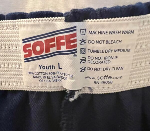 GK SOFFE CHILD LARGE NAVY COTTON/POLY  WORKOUT LOUNGE GYM BOXERS SHORTS SZ L NWT - Image 4