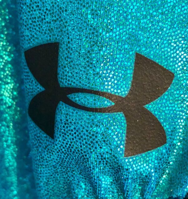 Under Armour Childs BALANCE Blue FOIL NYLON GYMNASTICS LEO CM - Image 4