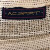 A.C. SPORT LADIES SMALL CAP SLV BROWN BEIGE BURLAP WOVEN MESH TOP W/ TIE SZ S - Image 4