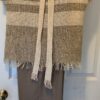 A.C. SPORT LADIES SMALL CAP SLV BROWN BEIGE BURLAP WOVEN MESH TOP W/ TIE SZ S - Image 5