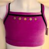 GK ELITE JAZZ DANCE CHEER CHILD LARGE PURPLE VELVET JA TANK CROP TOP Sz CL NWT!