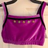 GK ELITE JAZZ DANCE CHEER CHILD LARGE PURPLE VELVET JA TANK CROP TOP Sz CL NWT! - Image 6