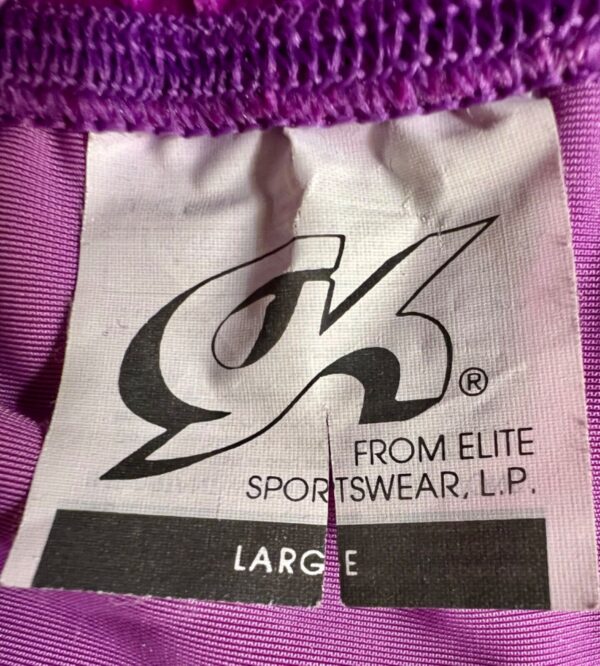 GK ELITE JAZZ DANCE CHEER CHILD LARGE PURPLE VELVET JA TANK CROP TOP Sz CL NWT! - Image 9