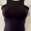 GK DANCE JAZZ CHEER ADULT SMALL BLACK NYLON/SPANDEX STRAPPY CROP TOP Sz AS NWT!