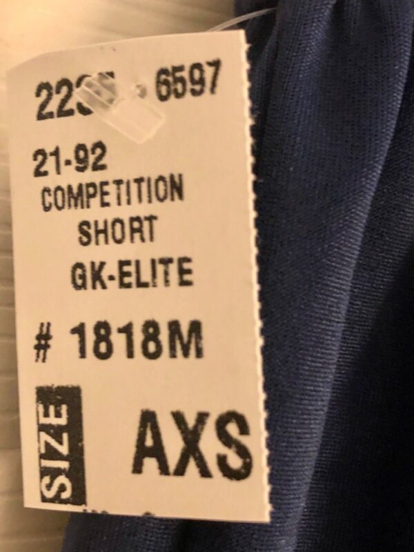 GK MENS X-SMALL #1818 COMPETITION SHORTS NAVY GYMNASTICS RUNNING GYM AXS NWT - Image 6