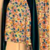 GK ICE SKATE 2-PC ADULT SMALL LgS GREEN VELVET FLORAL PRINT TOP/CAPRI SET AS NWT