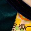 GK ICE SKATE 2-PC ADULT SMALL LgS GREEN VELVET FLORAL PRINT TOP/CAPRI SET AS NWT - Image 3