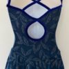 GK FIGURE SKATE FOIL LEAF PRINT ADULT SMALL SLVLS BLUE MESH VELVET DRESS Sz AS - Image 8