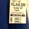 GK BLUE WARM UP LADIES SMALL COTTON/POLY GYMNASTS CHEER FITTED SPORT PANTS Sz AS - Image 5