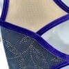 GK FIGURE SKATE FOIL LEAF PRINT ADULT SMALL SLVLS BLUE MESH VELVET DRESS Sz AS - Image 9