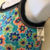GK JAZZ DANCE CHEER ADULT SMALL NYLON/SPANDEX FLORAL PRINT TANK CROP TOP Sz AS - Image 4