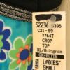 GK JAZZ DANCE CHEER ADULT SMALL NYLON/SPANDEX FLORAL PRINT TANK CROP TOP Sz AS - Image 5