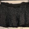 GK DANCE BALLET LADIES SMALL BLACK GLITTER VELVET HIP  CURVED MINI SKIRT Sz S - Image 7