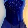 GK ICE SKATE SLVLS PURPLE VELVET ADULT SMALL FOIL TRIM MESH INSERTS JA DRES AS