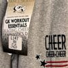 GK â€œCHEERâ€ GRAPHIC GIRLS LARGE GRAY COTTON ATHLETIC LOUNGE STRIPES PANTS Sz CL - Image 3