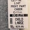 GK â€œCHEERâ€ GRAPHIC GIRLS LARGE GRAY COTTON ATHLETIC LOUNGE STRIPES PANTS Sz CL - Image 4