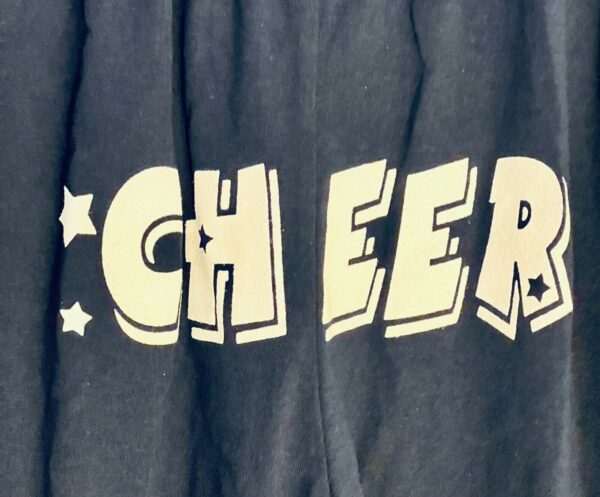 GK CHEER GIRLS LARGE COTTON ELASTIC "CHEER" GRAPHICS PULL ON PANTS Sz CL NWT! - Image 4