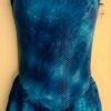 GK TIE DYE DOT FOIL LADIES SMALL V-BACK VELVET TRIM TANK FIGURE SKATE DRESS AS